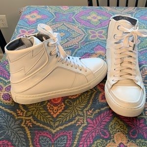 White high tops zip up